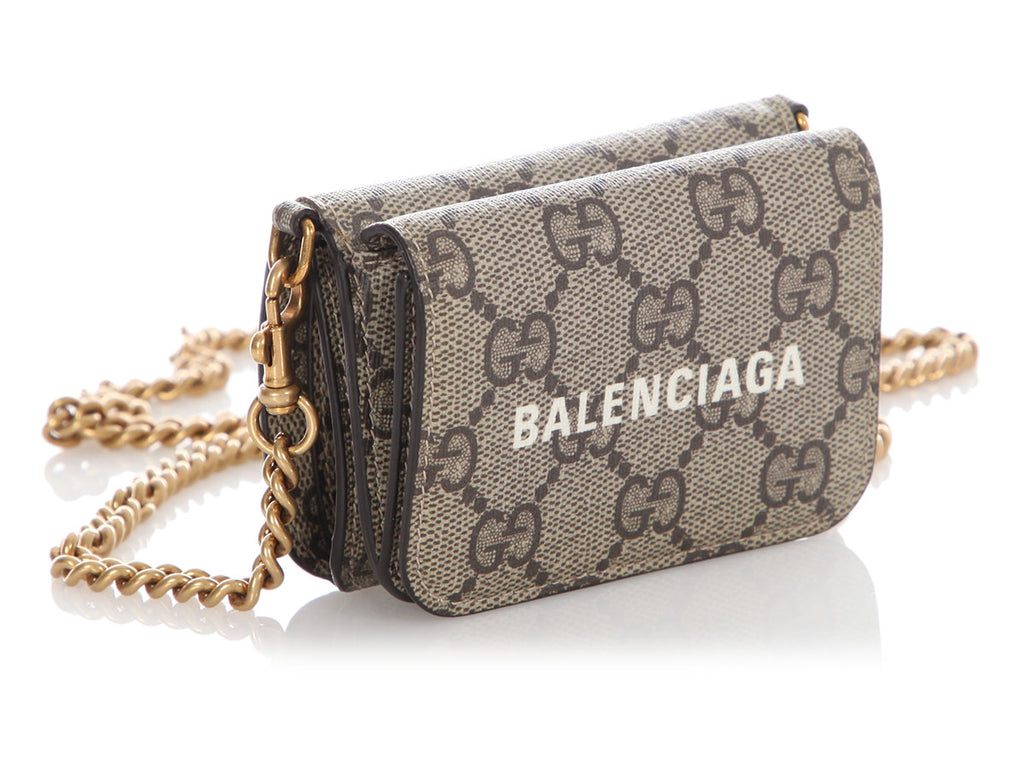 Gucci x Balenciaga Mini Hacker Project Monogram Cash Wallet on Chain