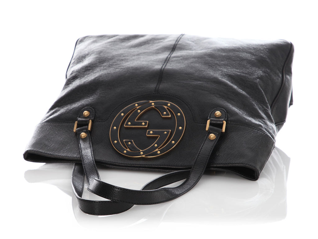 Gucci Black Studded GG Blondie Bag