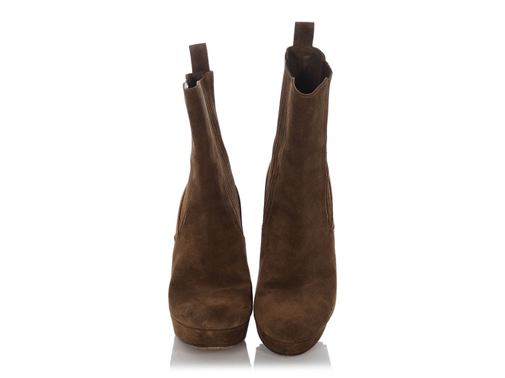 Gucci Winter Leaf Suede Cudu Boots