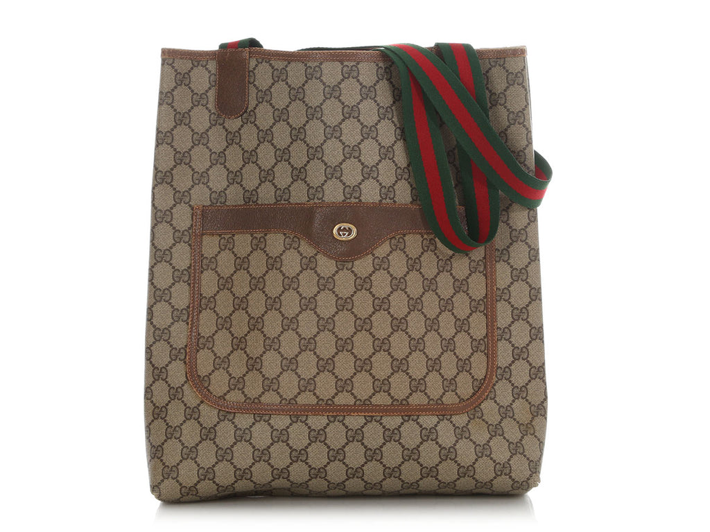 Gucci Vintage GG Supreme Sherry Line Tote