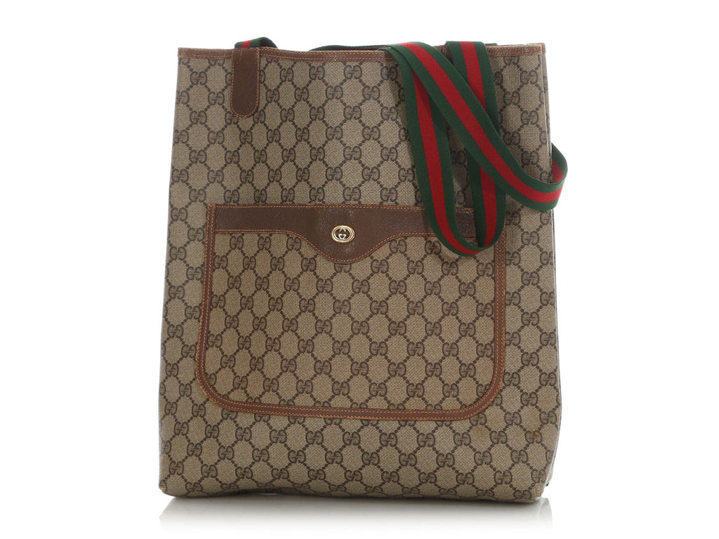 Gucci Vintage GG Supreme Sherry Line Tote