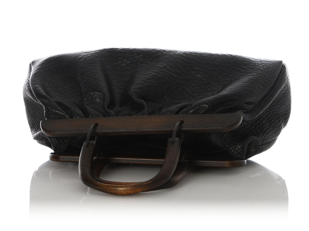 Gucci Black Pebbled Buffalo Leather Doctor’s Bag