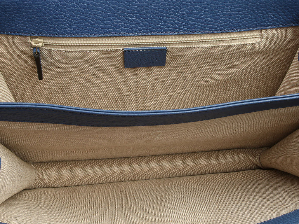 Gucci Blue Interlocking G Dollar Flap