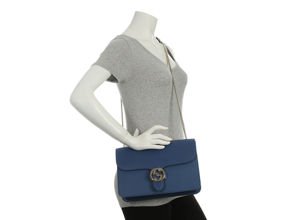 Gucci Blue Interlocking G Dollar Flap