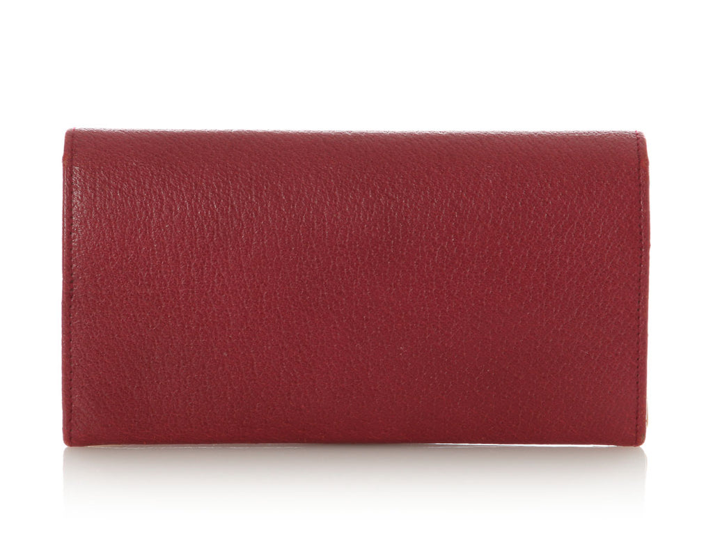Gucci Raspberry Leather Continental Wallet