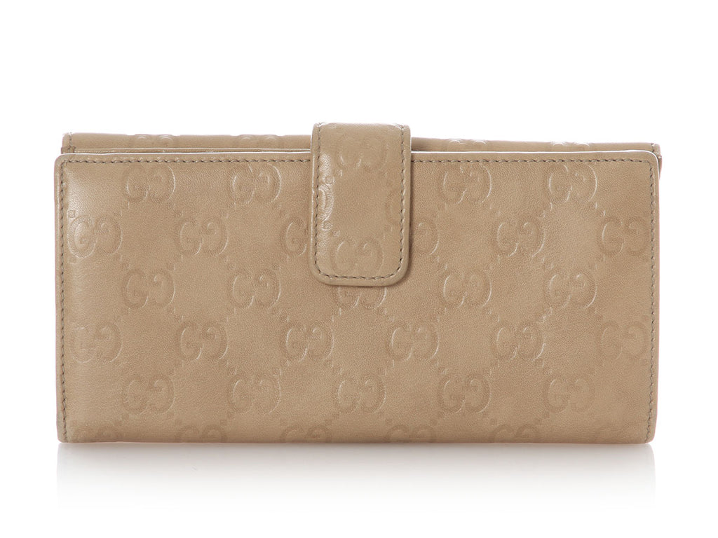 Gucci Beige Guccissima Continental Wallet