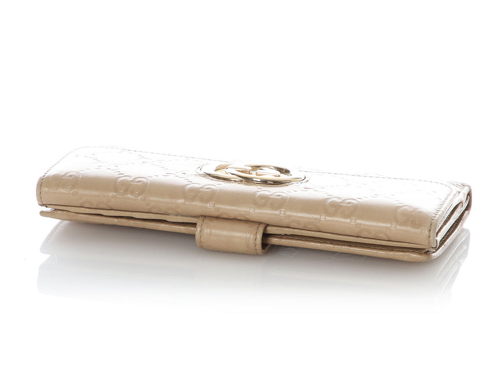 Gucci Beige Guccissima Continental Wallet