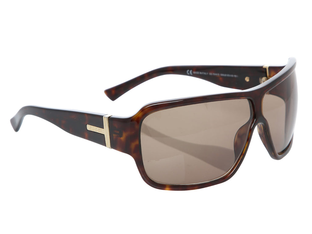 Gucci Tortoise Shield Sunglasses