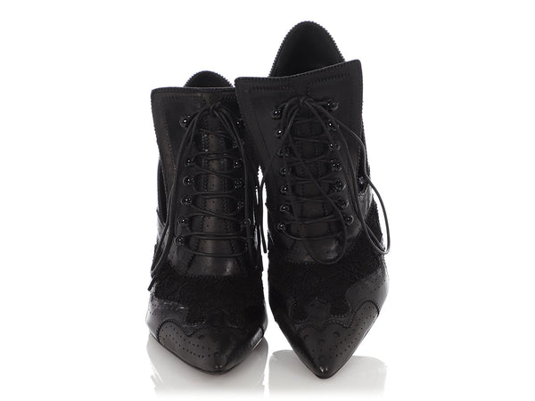 Givenchy Black Lace Show Booties