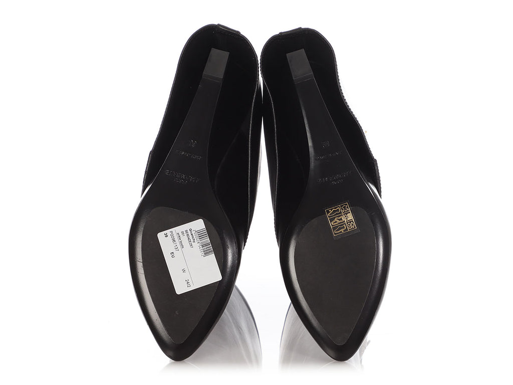 Givenchy Black Shark Lock Buckled Ankle Boots