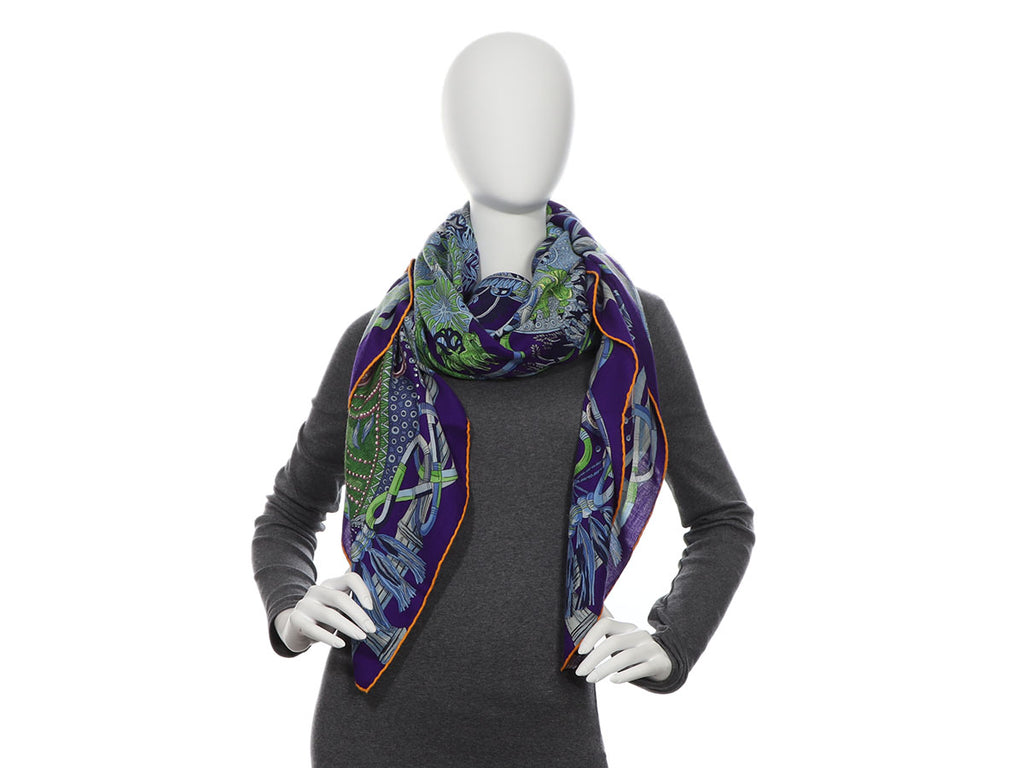 Hermès Au Fil Du Carré Shawl 140cm