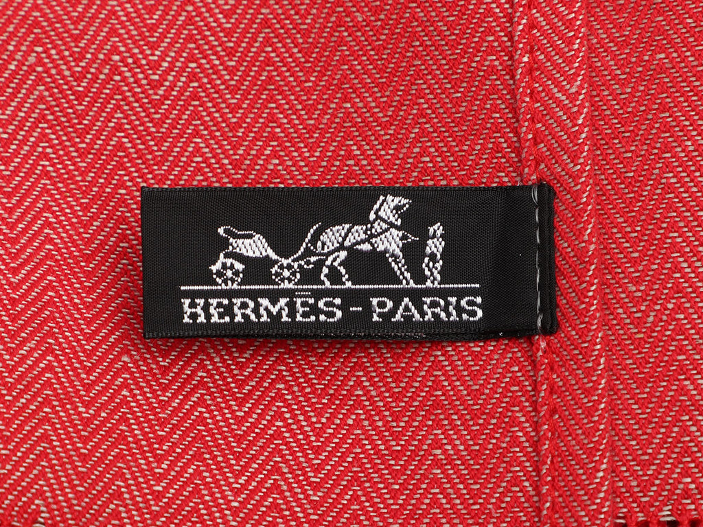 Hermès Color Block Fringe Pareo Wrap