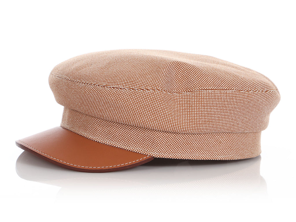 Hermès Marron and Alezan Toile Vauban Cap