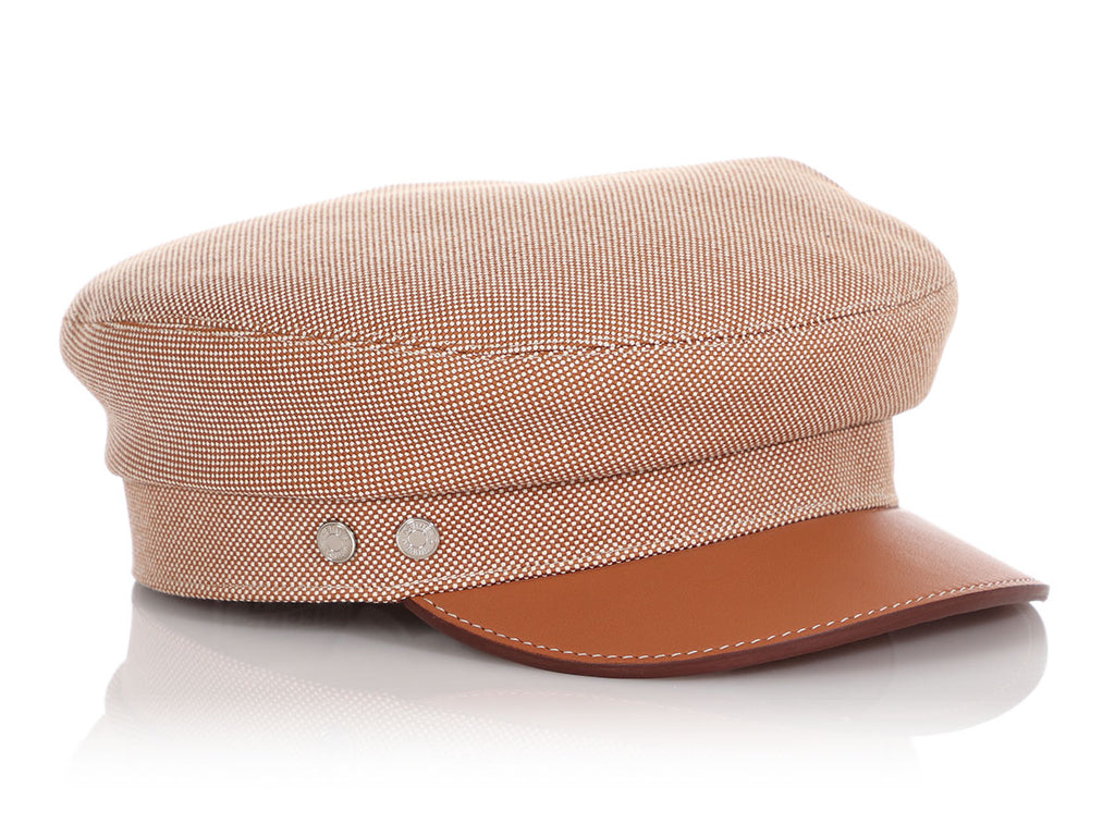 Hermès Marron and Alezan Toile Vauban Cap