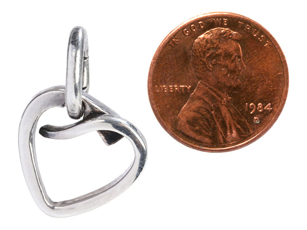 Hermès Vintage Sterling Silver Heart Charm