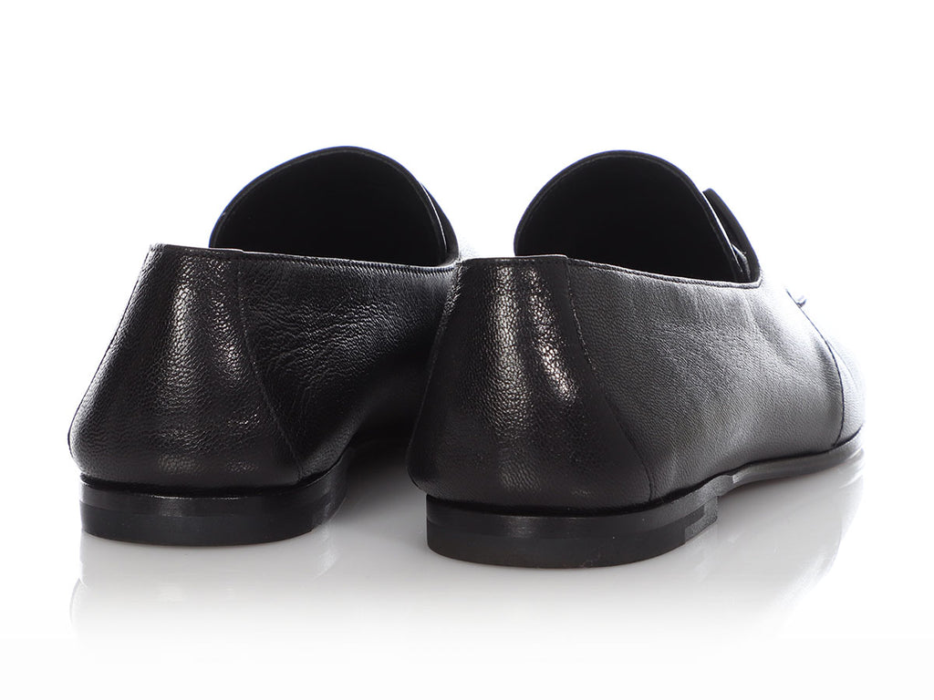 Hermès Black Ancora Loafers