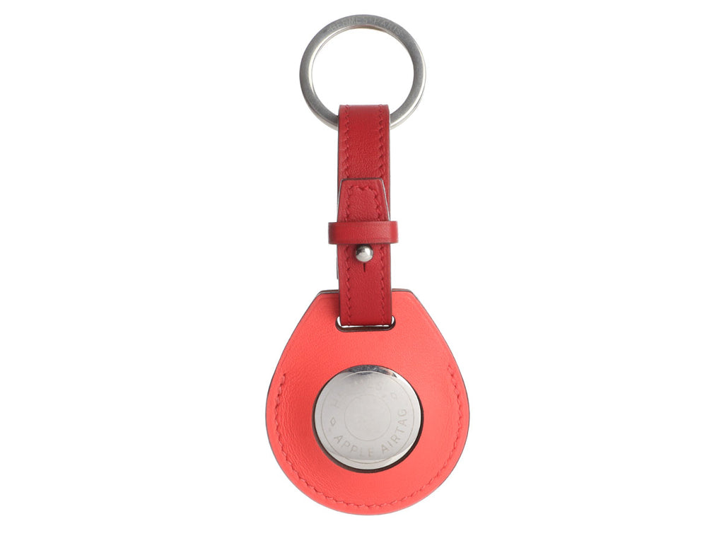 Hermès Bicolor Swift Apple AirTag Key Ring