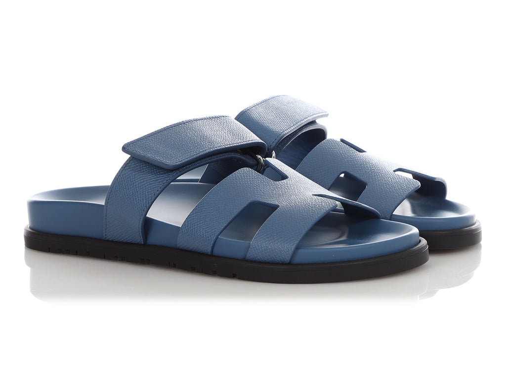 Hermès Bleu Indigo Chypre Sandals