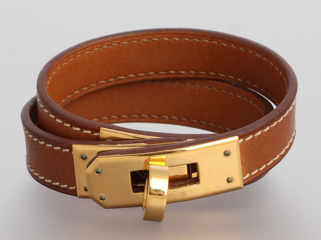 Hermès Gold Swift Kelly Double Tour Bracelet