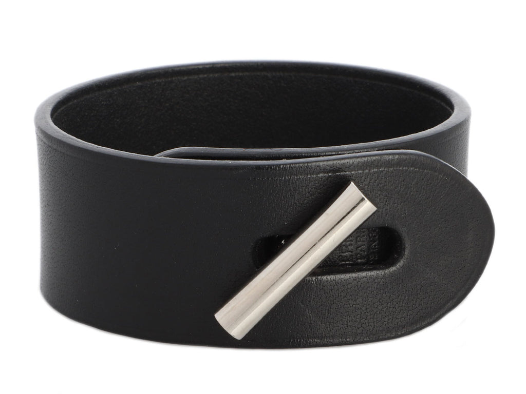 Hermès Wide Black Box Calfskin Bracelet