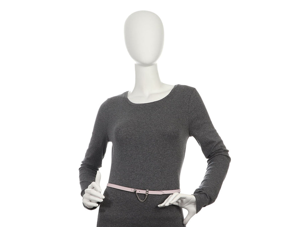 Hermès Pink Swift and Gray Epsom Gourmette Equestre Reversible Belt 13mm