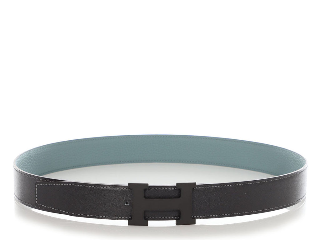 Hermès Black and Blue Reversible Constance Belt Kit 32mm