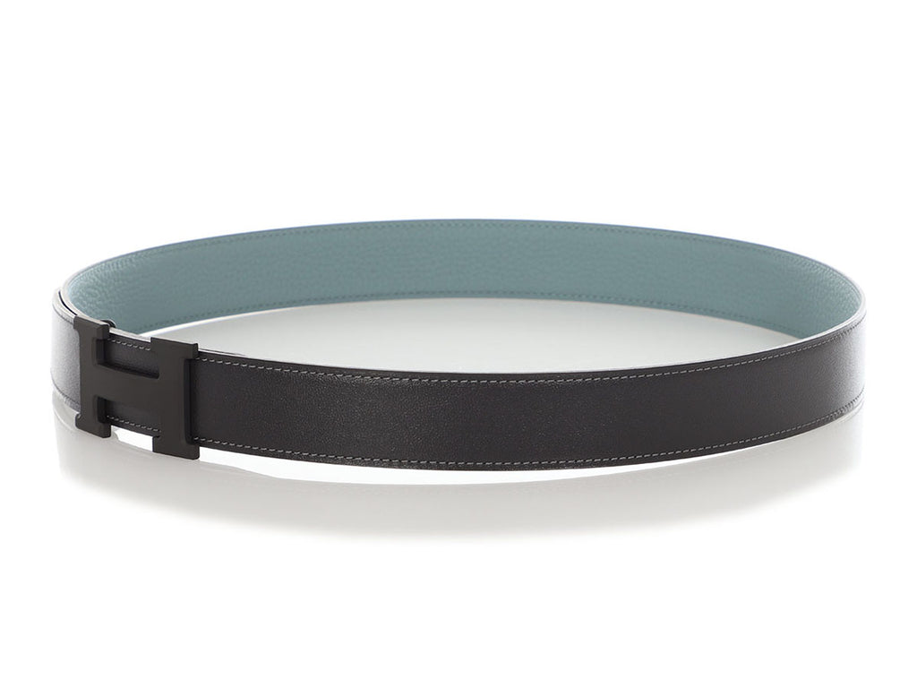 Hermès Black and Blue Reversible Constance Belt Kit 32mm