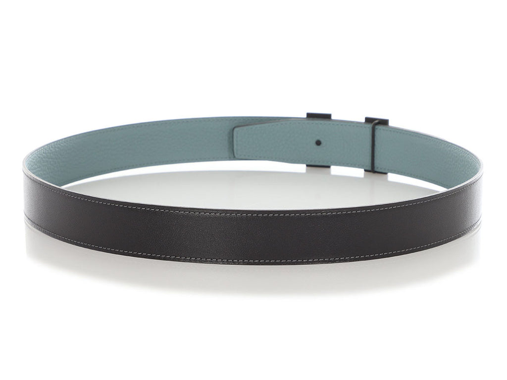 Hermès Black and Blue Reversible Constance Belt Kit 32mm