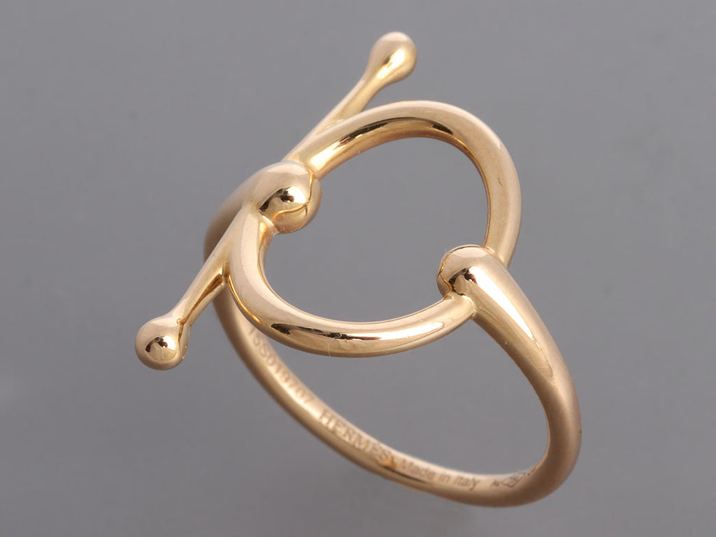 Hermès 18K Rose Gold Echappée Ring