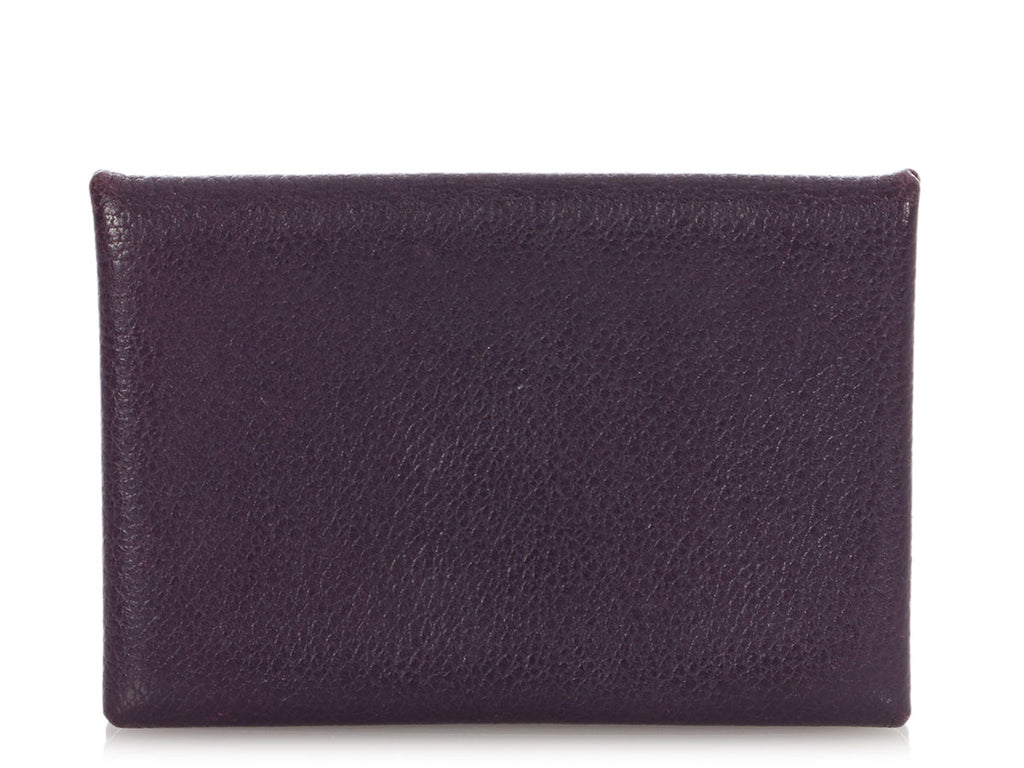 Hermès Ultraviolet Chèvre Calvi Card Holder