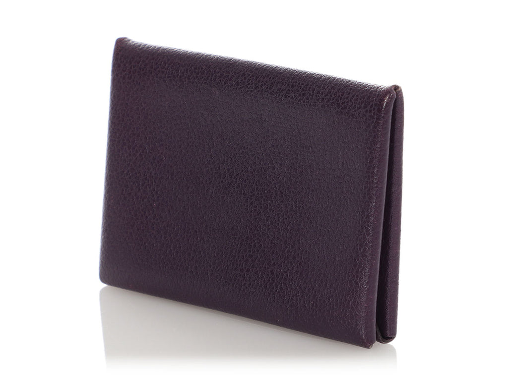 Hermès Ultraviolet Chèvre Calvi Card Holder