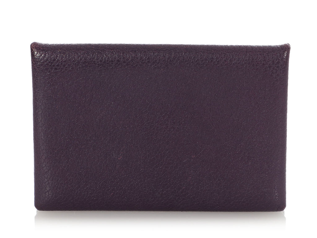 Hermès Ultraviolet Chèvre Calvi Card Holder