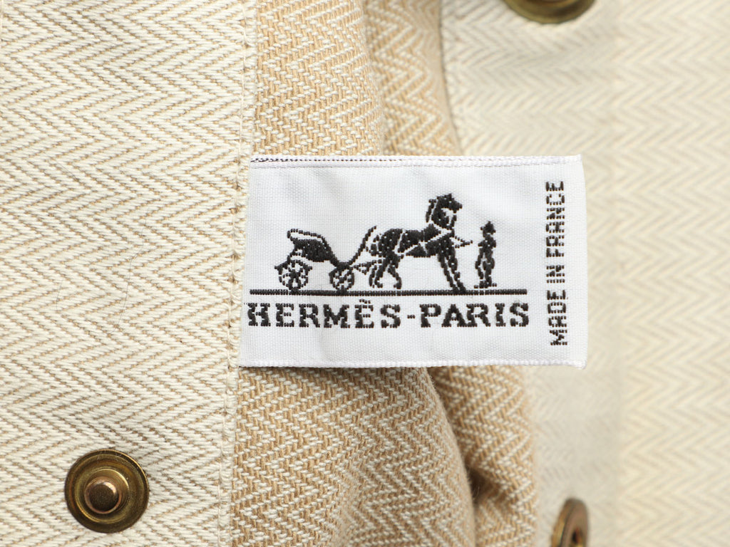 Hermès Ecru Toile Aline Grooming Bag PM