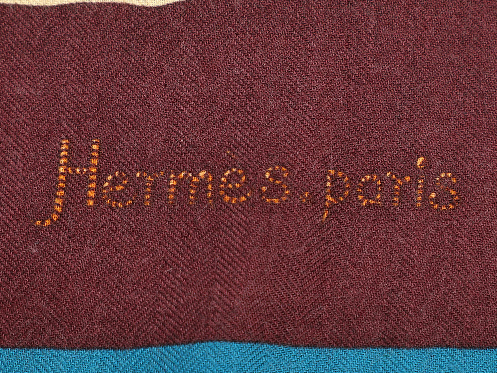 Hermès Coupons Indiens Cashmere Silk Shawl 140cm