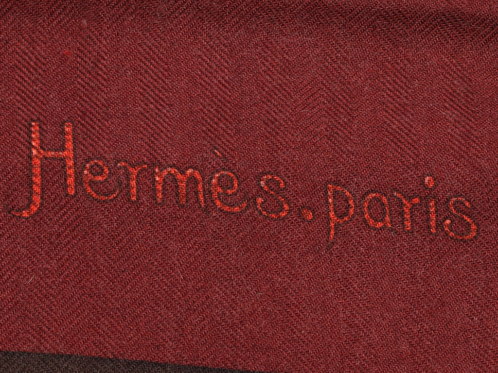 Hermès Coupons Indiens Cashmere Silk Shawl 140cm