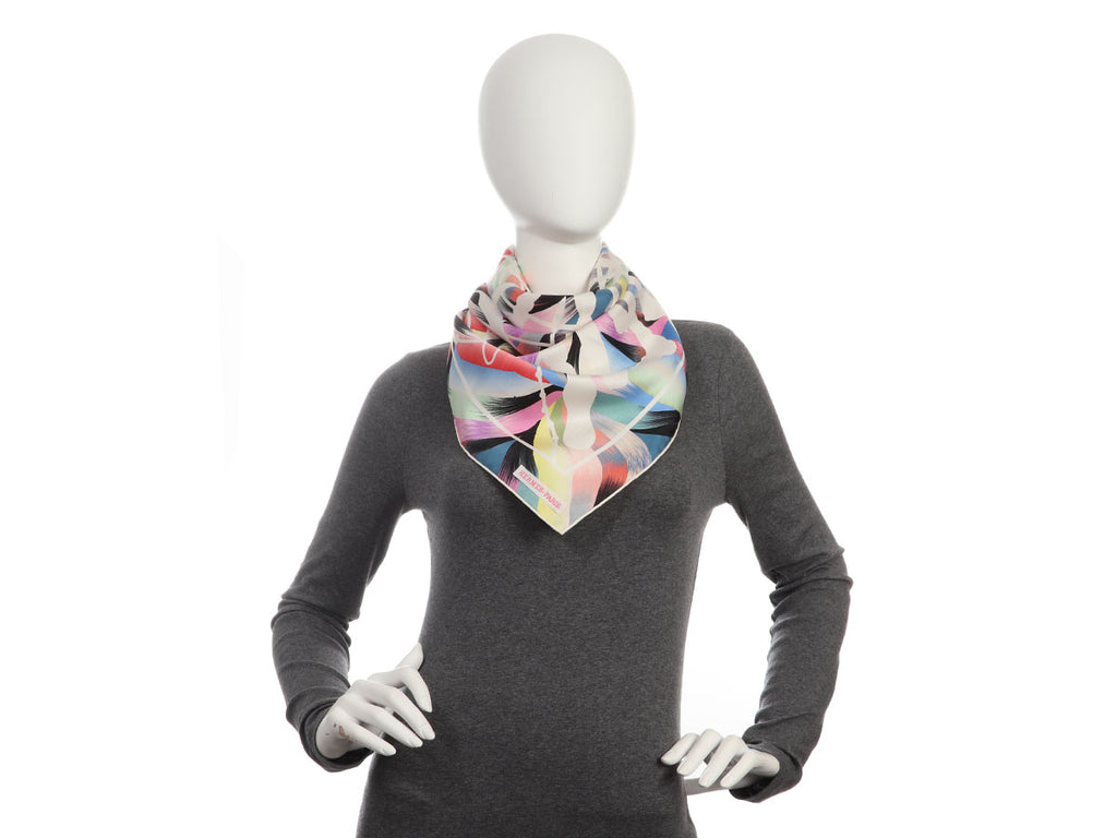 Hermès Marble Fouets et Badines Silk Scarf 90cm