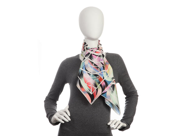 Hermès Marble Fouets et Badines Silk Scarf 90cm