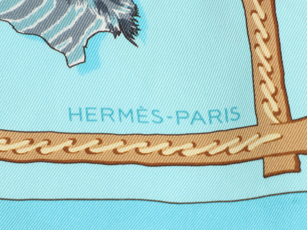 Hermès Vintage La Chasse en Afrique Silk Scarf 70cm