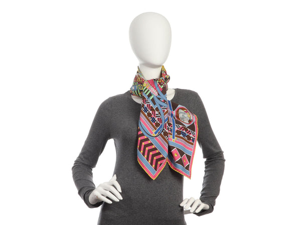Hermès Colliers et Chiens Silk Wash Scarf 90cm