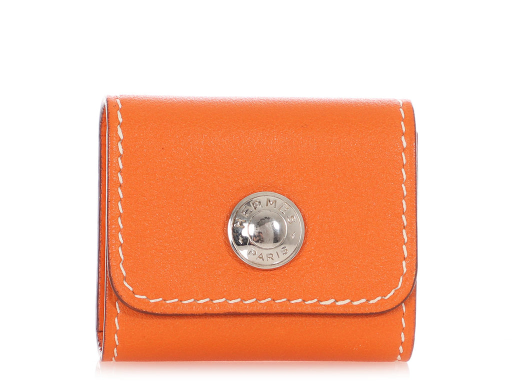 Hermès Orange Swift Mini Post-It Holder