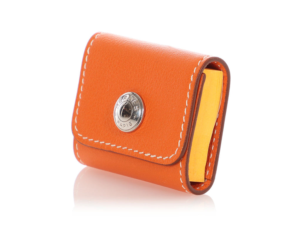 Hermès Orange Swift Mini Post-It Holder