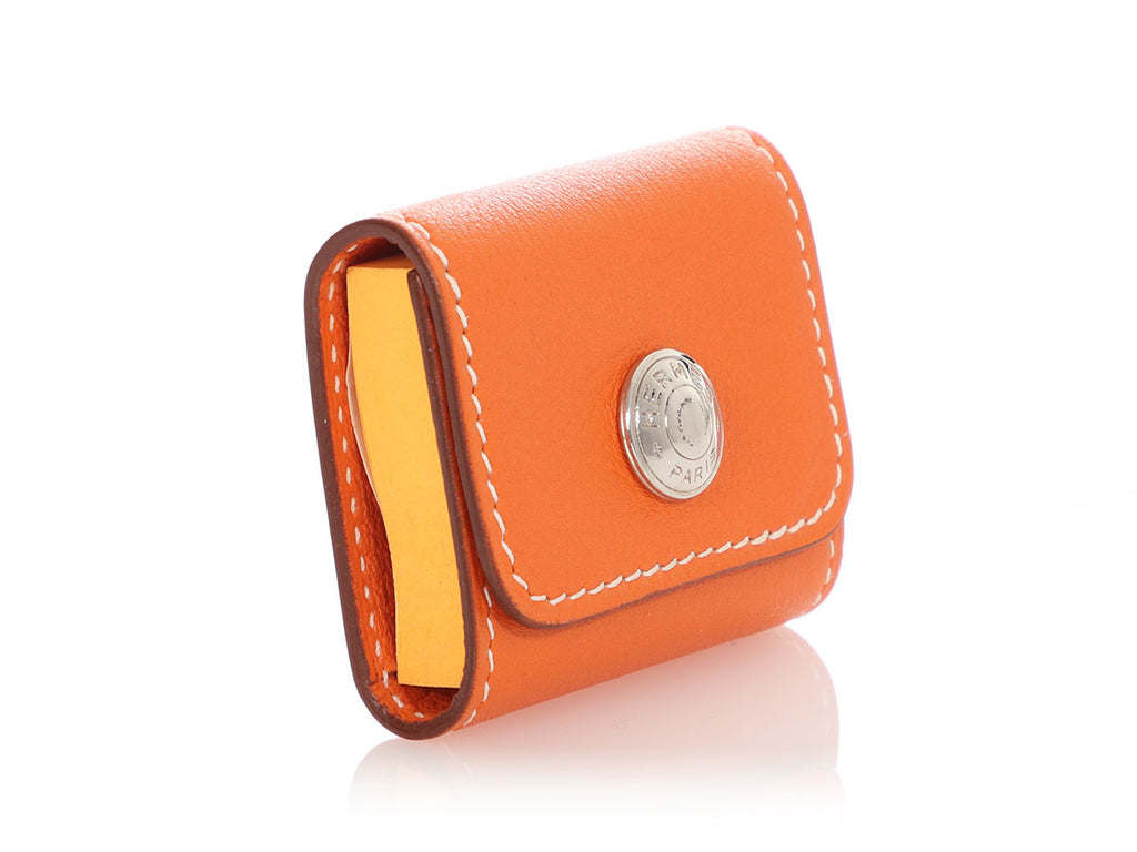 Hermès Orange Swift Mini Post-It Holder