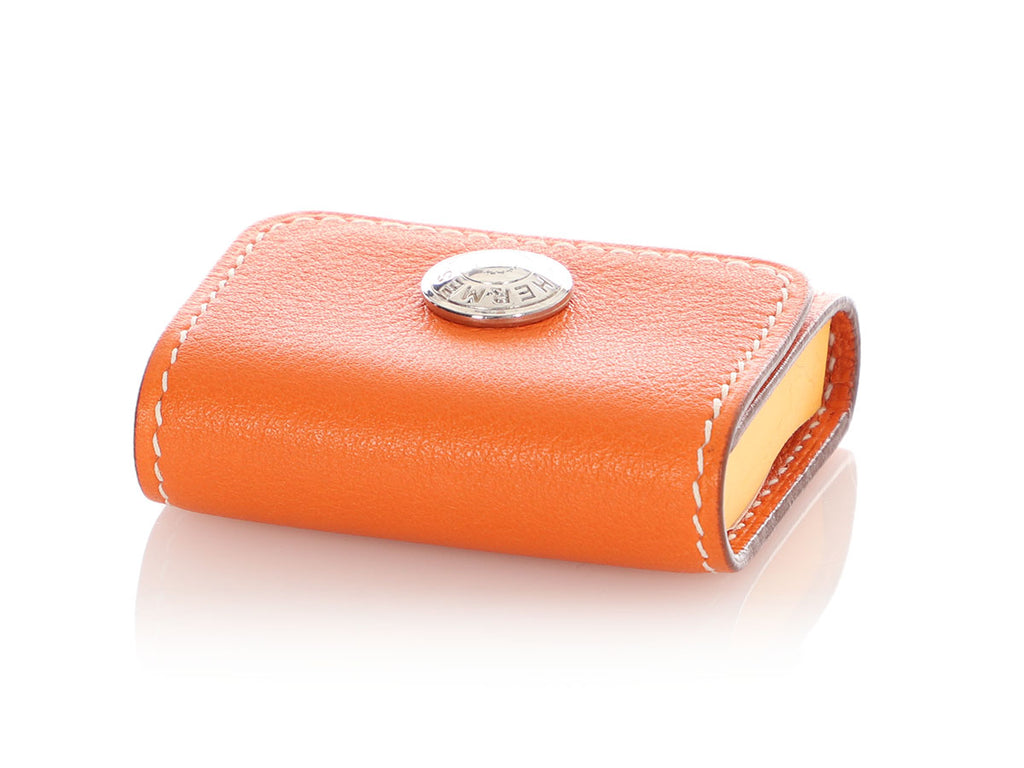 Hermès Orange Swift Mini Post-It Holder