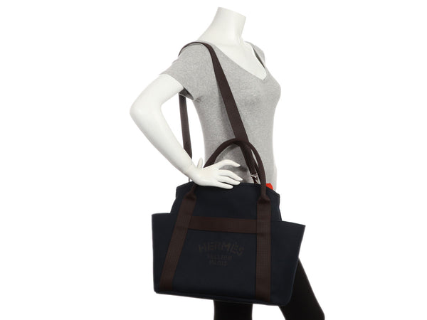 Hermès Navy Toile Grooming Tote