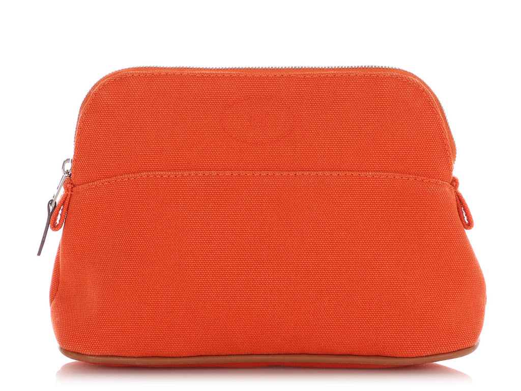 Hermès Orange Cotton Bolide Cosmetic Case PM