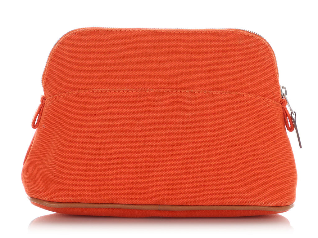 Hermès Orange Cotton Bolide Cosmetic Case PM