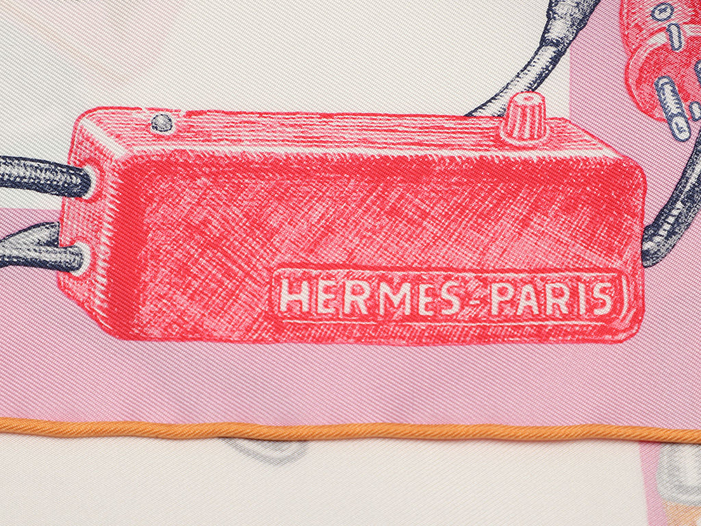 Hermès Chevaloscope Neon Silk Pocket Square