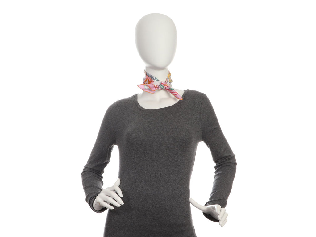 Hermès Chevaloscope Neon Silk Pocket Square