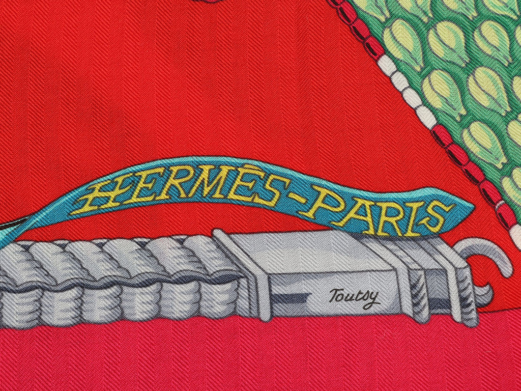 Hermès Ceintures et Liens Cashmere Silk Shawl 140cm