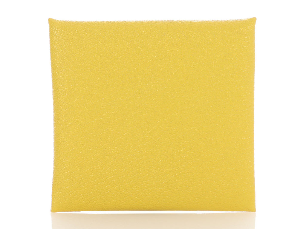 Hermès Jaune Chèvre Bastia Coin Purse